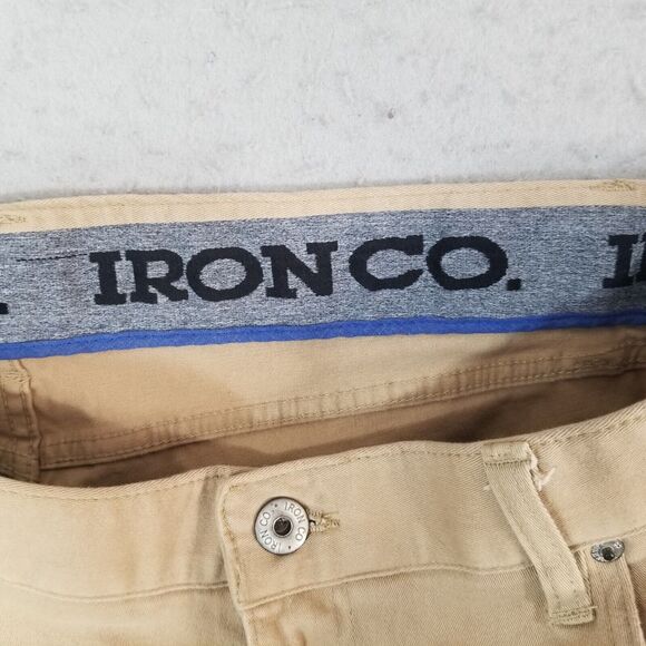 Iron Co jeans men's 36 x 29 regular fit straight beige flex stretch denim pants - Picture 11 of 13